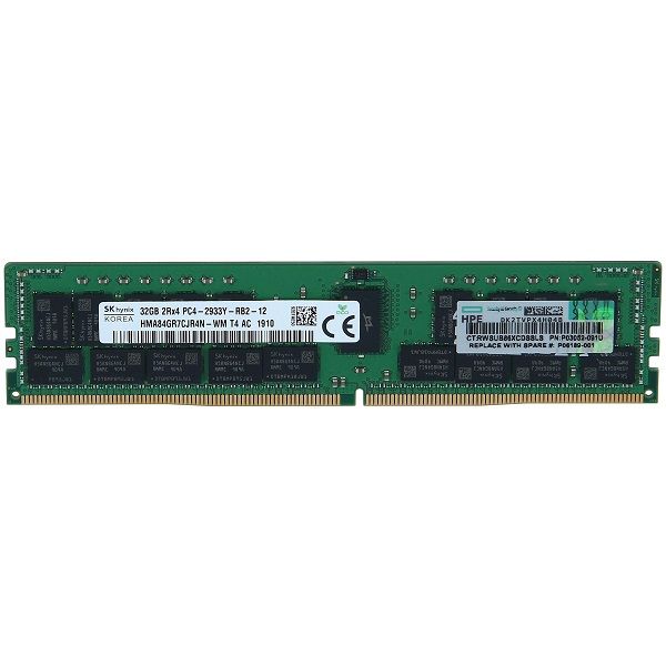 رم سرور DDR4 دو کاناله 2933 مگاهرتزCAS21 اچ پی ای مدل DUAL RANK ظرفیت 32 گیگابایت