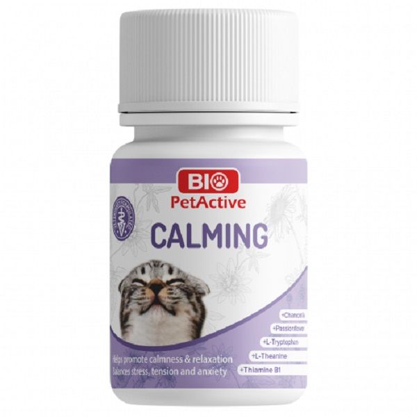 قرص آرامبخش و ضد استرس گربه بایوپت اکتیو مدل Calming بسته 60 عددی 