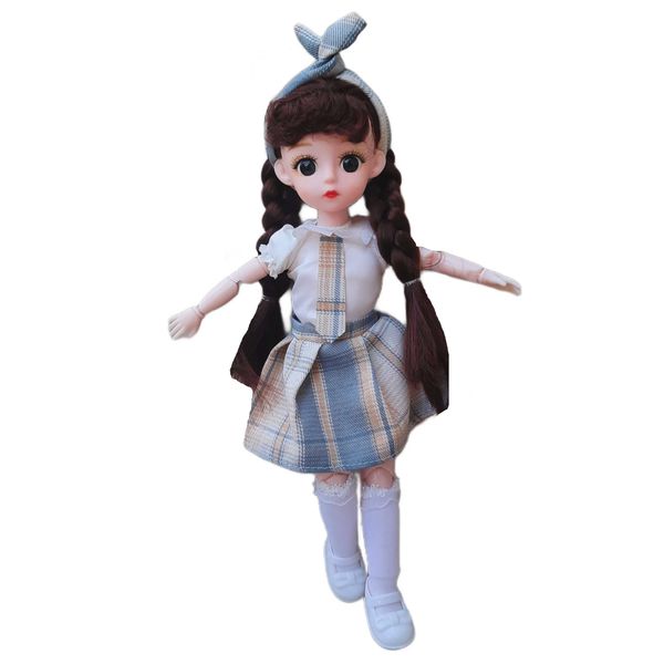 عروسک مدل تمام مفصلی طرح چشم تیله ای دختر ژاپنی ارتفاع 30 سانتی متر