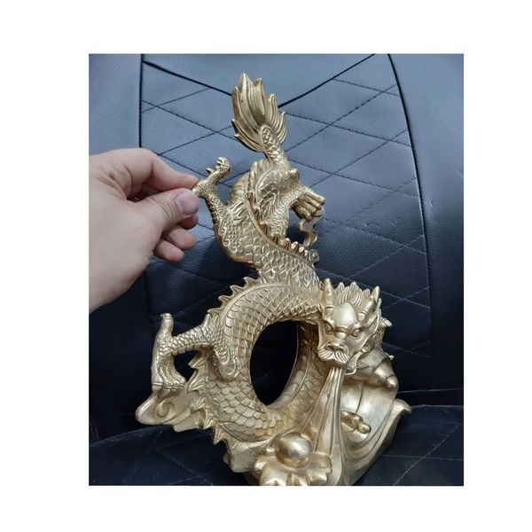 مجسمه برنجی مدل اژدها و گوی کد special giant king 