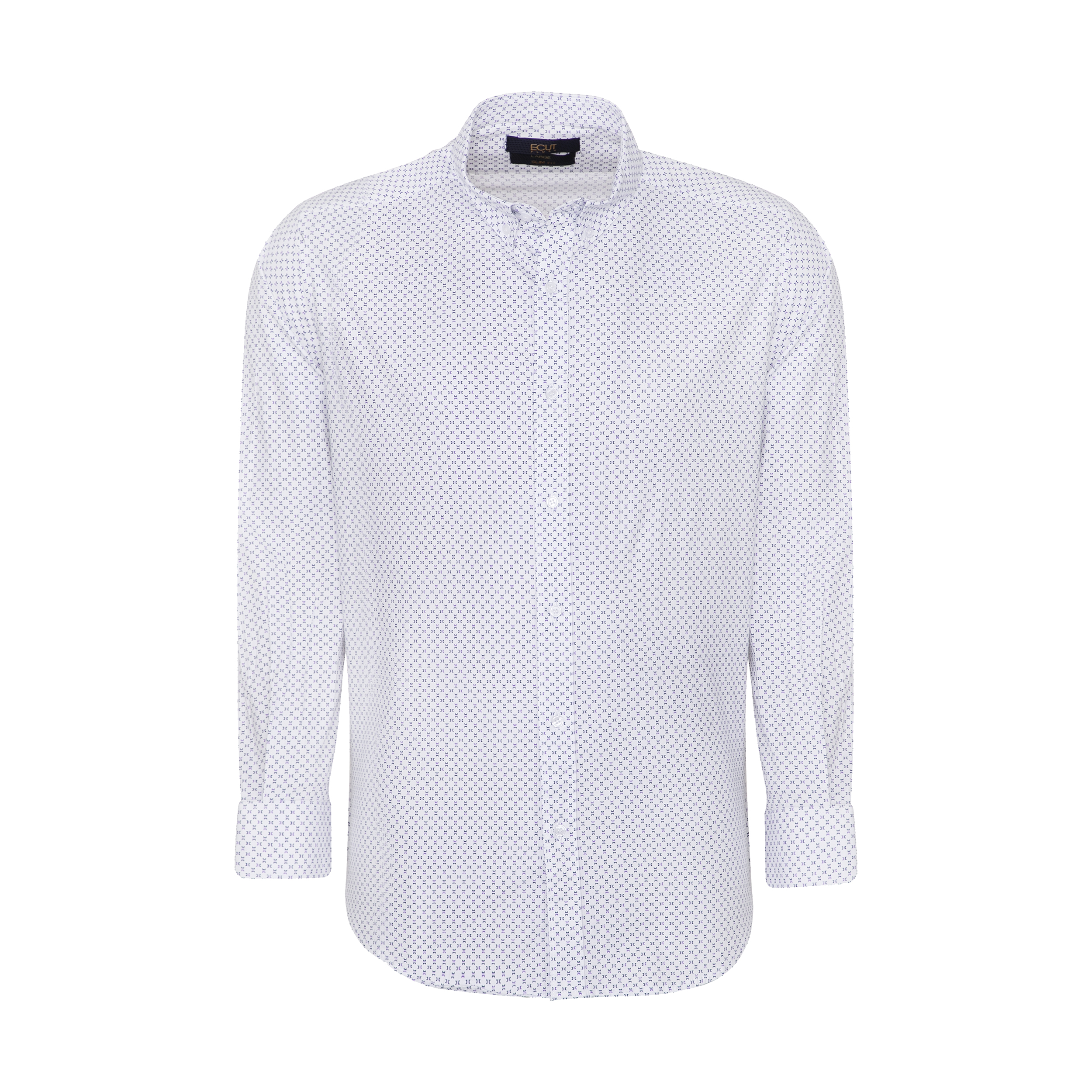 پیراهن آستین بلند مردانه ایکات مدل PST1152394 رنگ سفید