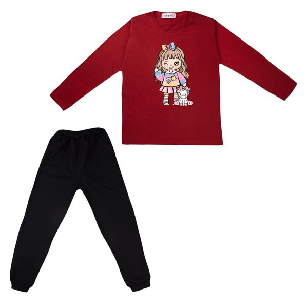 ست تی شرت و شلوار بچگانه مدل یونیکورن کد 8