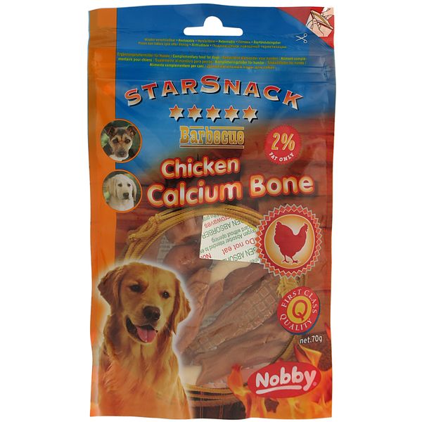 غذای تشویقی سگ نوبی مدل chicken calcium bone وزن 70 گرم