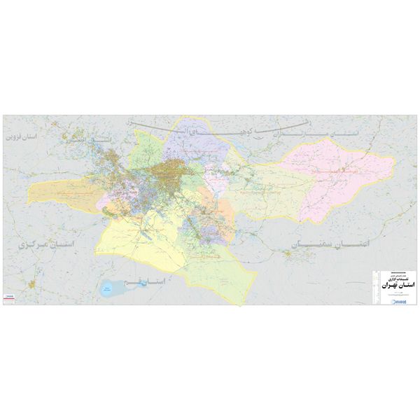  نقشه انتشارات گیتاشناسی نوین مدل استان تهران کد L1625