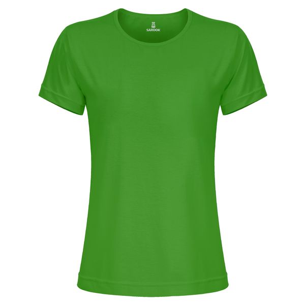تی شرت آستین کوتاه زنانه ساروک مدل TSHPYR کد 10 رنگ سبز چمنی
