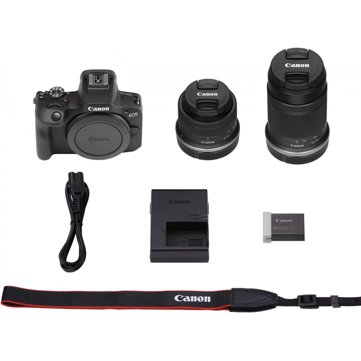 دوربین بدون آینه کانن مدل EOS R100 Mirroless به همراه لنز  45-18 و stm 210-55 