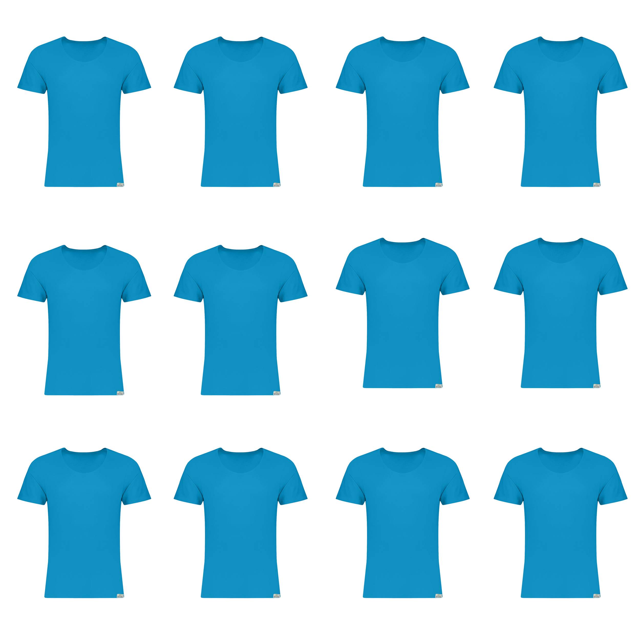 زیرپوش آستین دار مردانه برهان تن پوش مدل 3-02 رنگ آبی فیروزه ای بسته 12 عددی