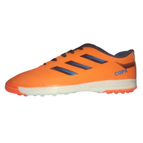 کفش فوتبال مردانه مدل capچمن مصنوعی استوک ریز رنگ نارنجی