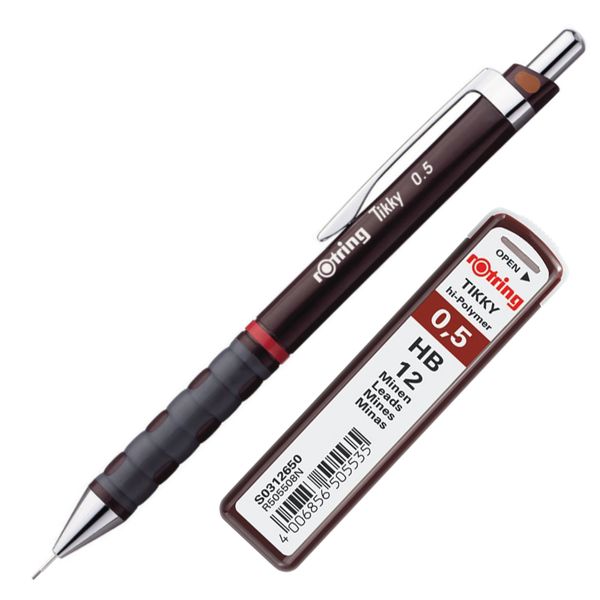 مداد نوکی 0.5 میلی‌متری روترینگ مدل Tikky به همراه نوک 0.5 میلی‌متری روترینگ
