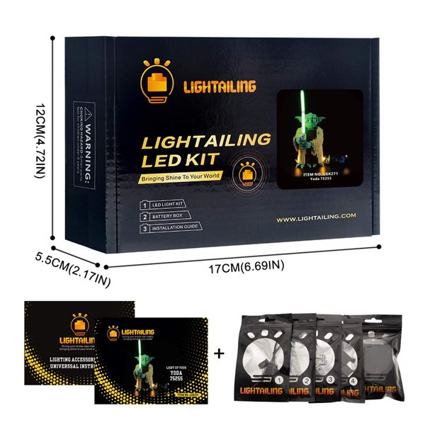 قطعه ساختنی مدل لایتایلینگ کیت نورپردازی yoda 75255 کد LGK271