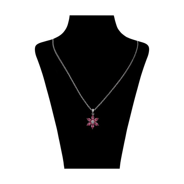 گردنبند نقره زنانه سواروسکی مدل گل خاص تمام سنگ کد 399741