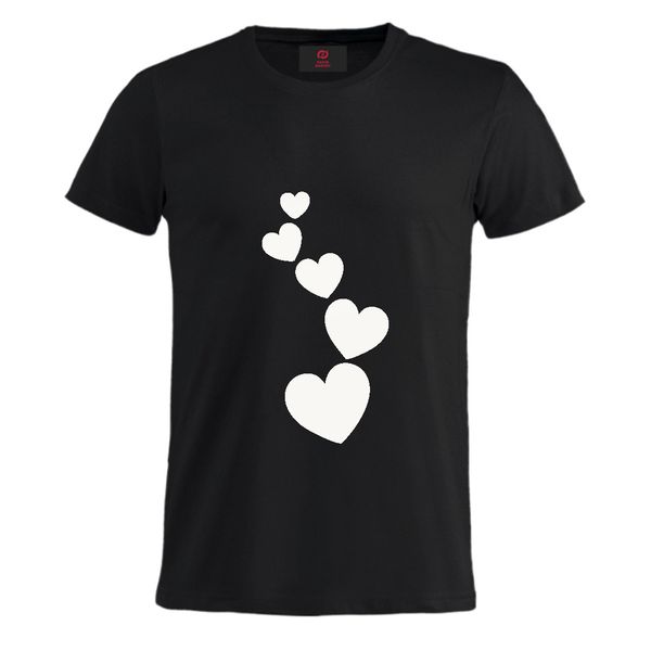 تی شرت آستین کوتاه زنانه نوین نقش مدل فانتزی کد 48160 طرح قلب