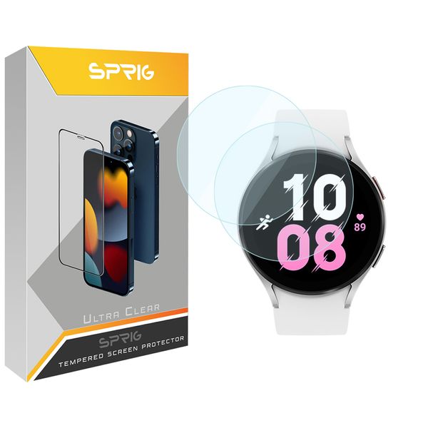 محافظ صفحه نمایش شیشه ای اسپریگ مدل SPG مناسب برای ساعت هوشمند سامسونگ Galaxy watch 5 44mm بسته دو عددی