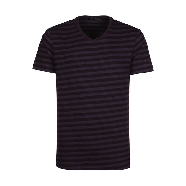 تی شرت آستین کوتاه مردانه زانتوس مدل 141842 رنگ بادمجانی