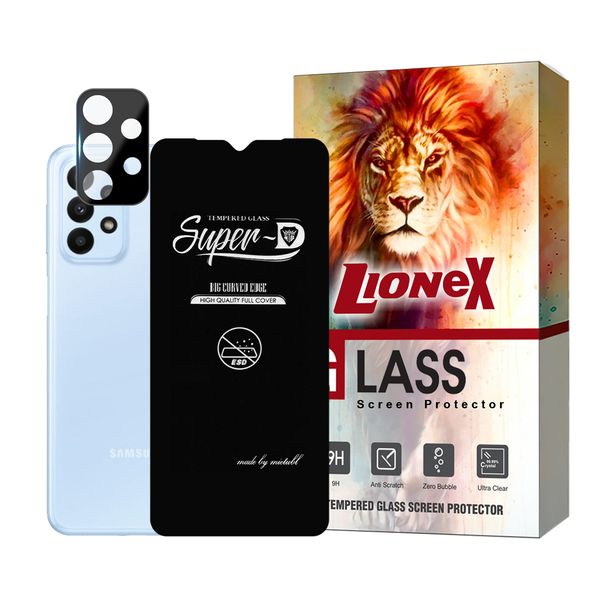   محافظ صفحه نمایش لایونکس مدل SUPLNFULI مناسب برای گوشی موبایل سامسونگ Galaxy A13 4G / A32 5G / A23 5G به همراه محافظ لنز گوشی