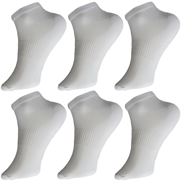 جوراب ورزشی ساق کوتاه مردانه ادیب مدل اسپرت کش انگلیسی کد MNSPT رنگ سفید بسته 6 عددی