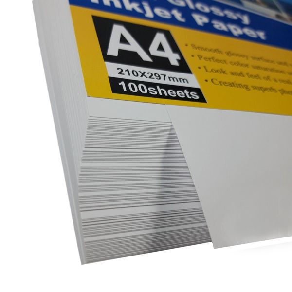 کاغذ چاپ عکس مات آراکو مدل 110m سایز A4 بسته 100 عددی مخصوص پرینتر جوهر افشان