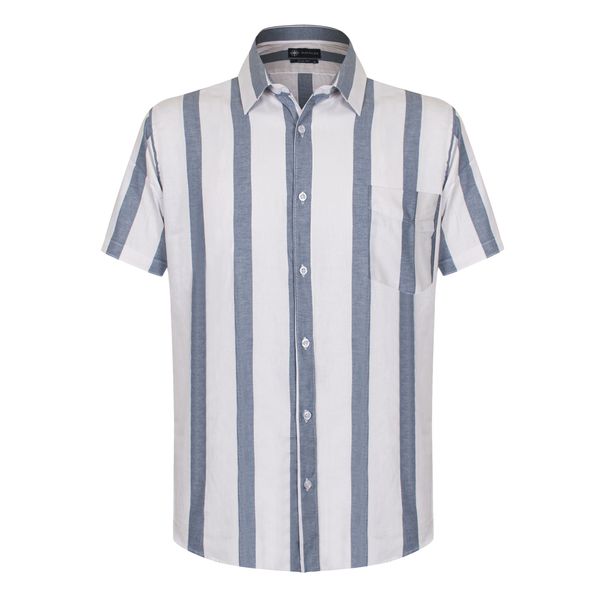 پیراهن آستین کوتاه مردانه ناوالس مدل HOFU S/S SHIRT رنگ آبی