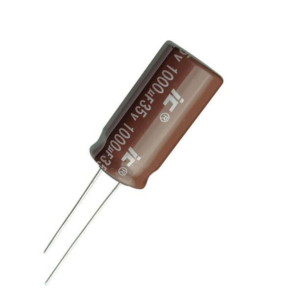 خازن الکترولیت 1000 میکروفاراد ایلینویز کاپاسیتور مدل IC-1000µF35V بسته 5 عددی 