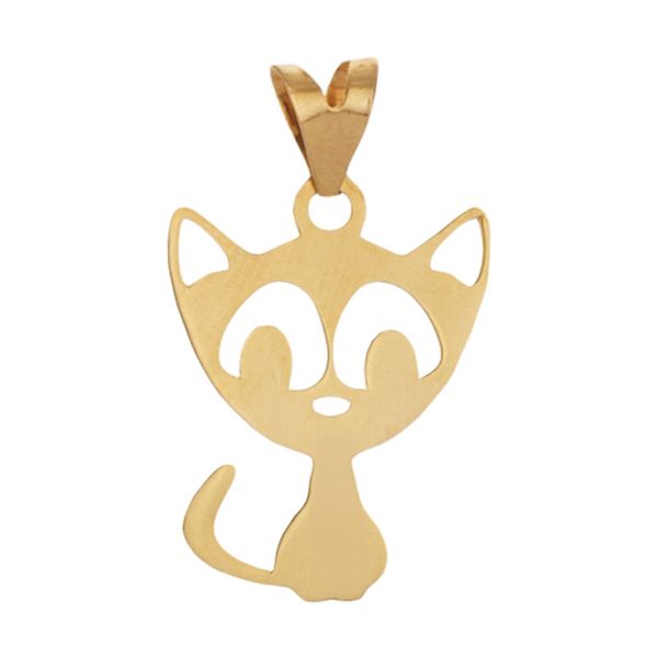 آویز گردنبند طلا 18 عیار زنانه مدل گربه کد S2031