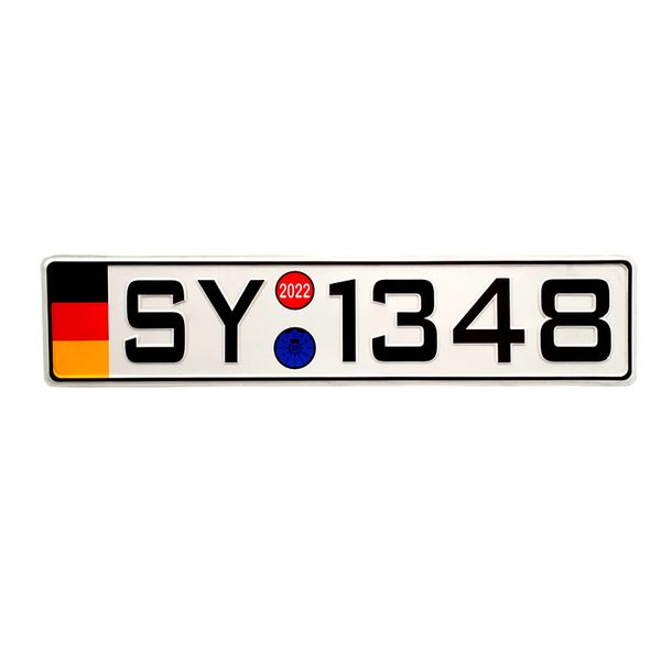 پلاک خودرو طرح خارجی مدل آلمانی کد SY13