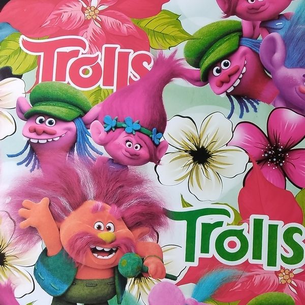 کاغذ کادو مدل گلاسه طرح trolls مجموعه 5 عددی