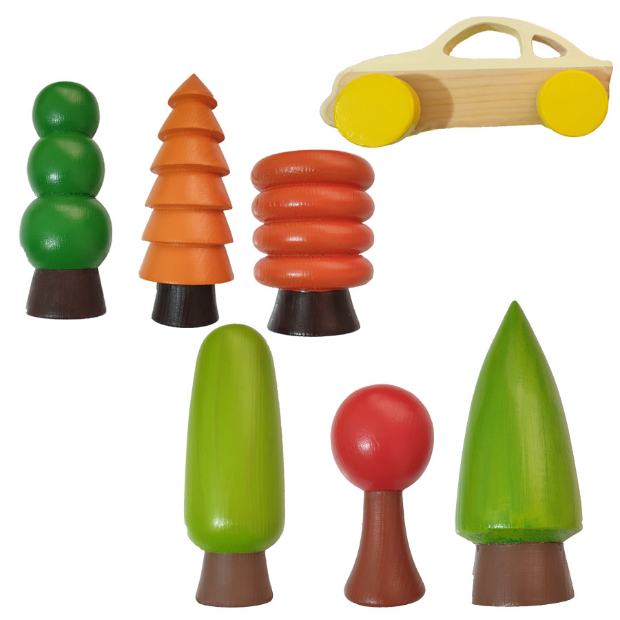 اسباب بازی چوبی کانگورو مدل Jungle Road مجموعه 7 عددی 