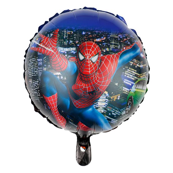  بادکنک فویلی لاکی بالونز طرح مرد عنکبوتی در شهر مدل گرد کد 1094