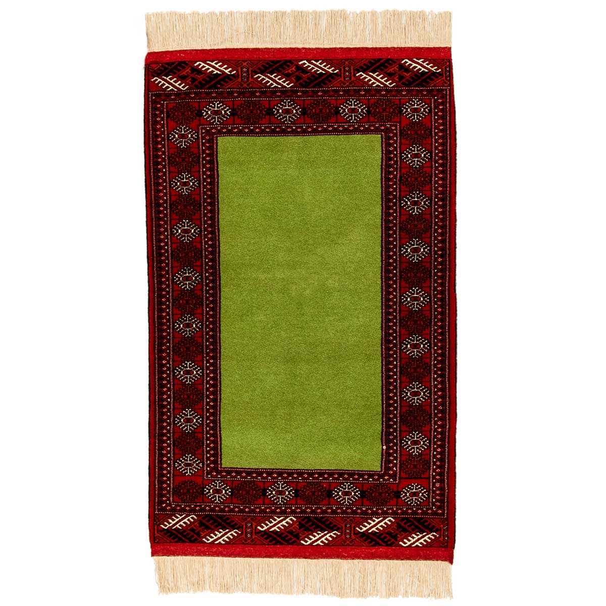 فرش دستباف ترکمن یک و نیم متری شرکت سهامی فرش ایران کد 512843
