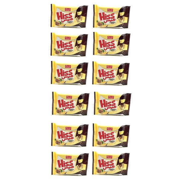 ویفر با روکش شکلات سفید هیس شیرین عسل - 42 گرم بسته 12 عددی