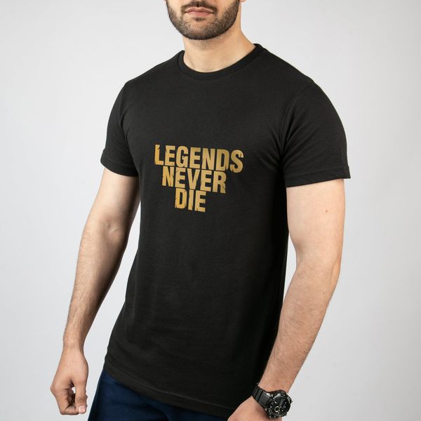 تی شرت آستین کوتاه مردانه مدل نوشته Legends Never Die کد T10