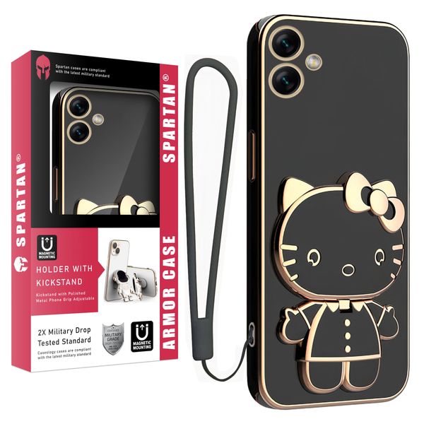  کاور اسپارتان مدل Kitty مناسب برای گوشی موبایل شیائومی Redmi 13C به همراه بند