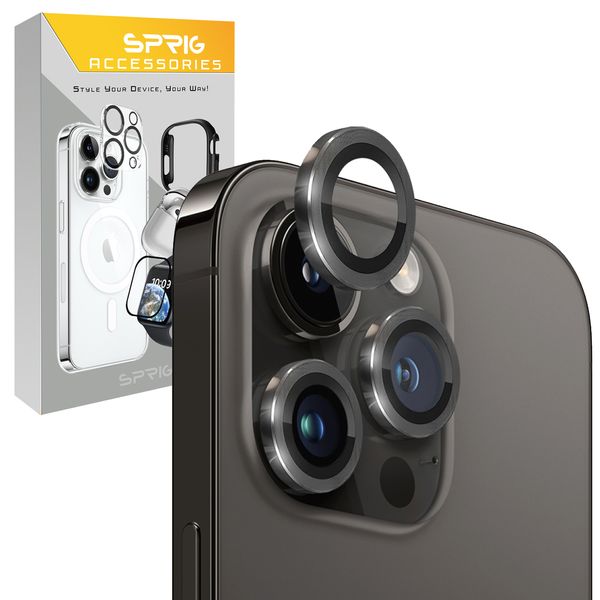 محافظ لنز رینگی اسپریگ مدل Metal-Ring مناسب برای گوشی موبایل اپل iPhone 15 pro / 15 Pro Max