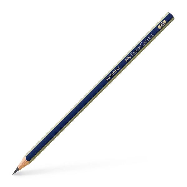 مداد طراحی فابر کاستل مدل گلد فابر با درجه سختی نوک 6B