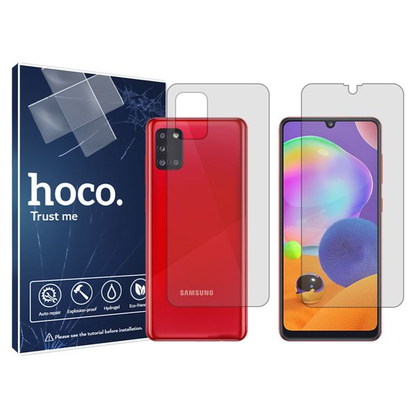 محافظ صفحه نمایش شفاف  هوکو مدل HyGEL مناسب برای گوشی موبایل سامسونگ Galaxy A 31 به همراه محافظ پشت گوشی
