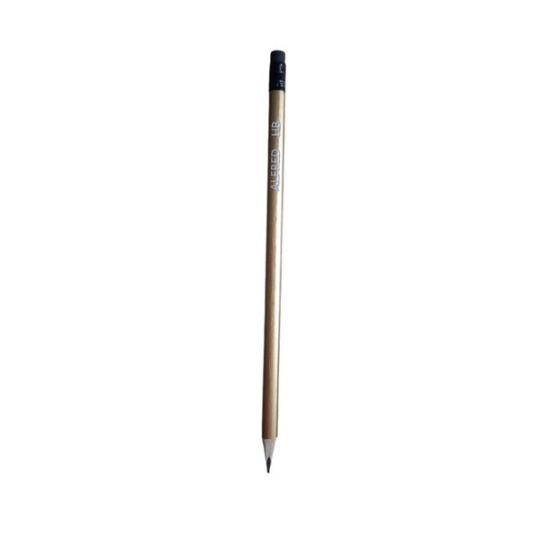 مداد مشکی آلفرد مدل سه گوش طرح پاک کن دار هولوگرامی بسته 6 عددی
