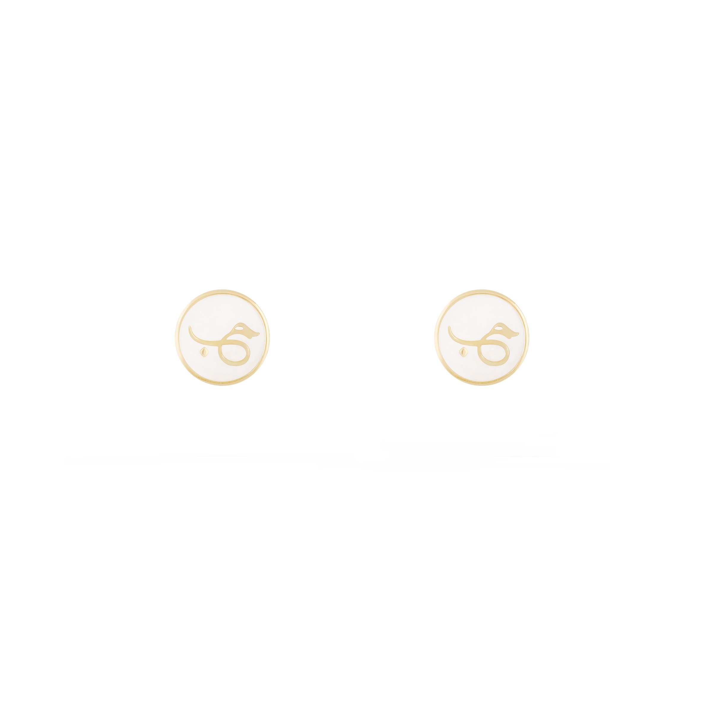 گوشواره طلا 18 عیار زنانه طلا و جواهر درریس مدل حب میناکاری
