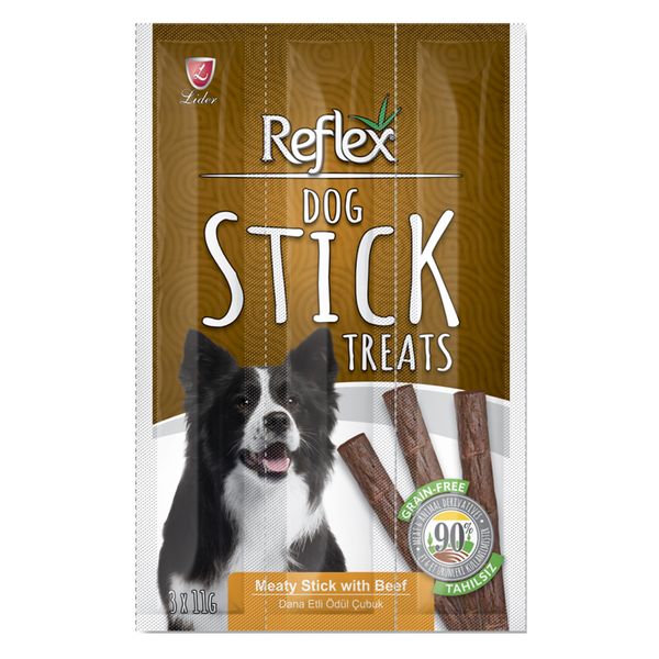 تشویقی سگ رفلکس مدل STICK TREATS وزن 33 گرم مجموعه 3 عددی