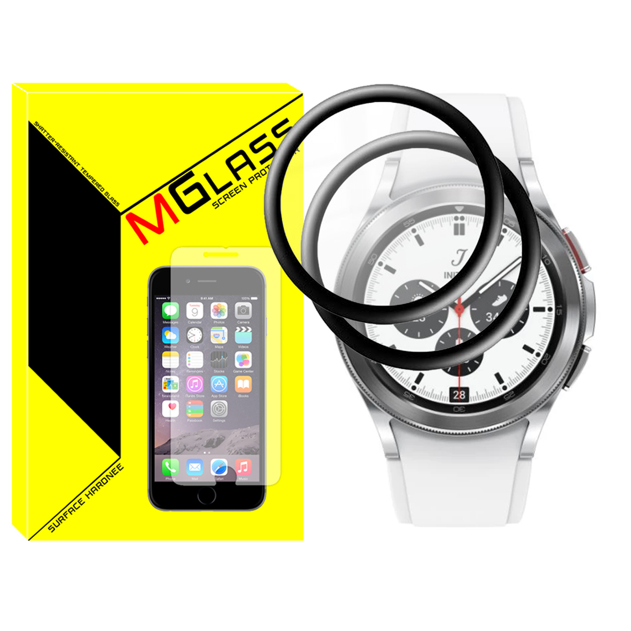 محافظ صفحه نمایش نانو ام‌گلس مدل NMG مناسب برای ساعت هوشمند سامسونگ Galaxy Watch 4 Classic 46mm بسته دو عددی