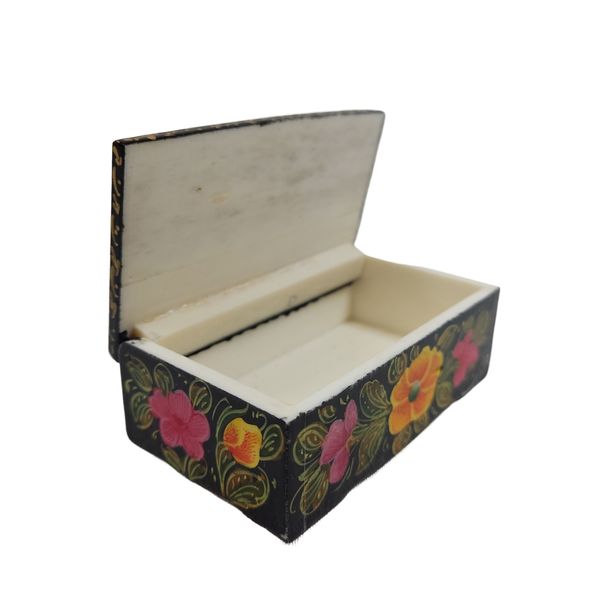 جعبه جواهر استخوانی طرح گل و مرغ کد 02