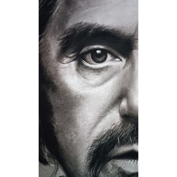 تابلو نقاشی سیاه قلم طرح چهره آل پاچینو