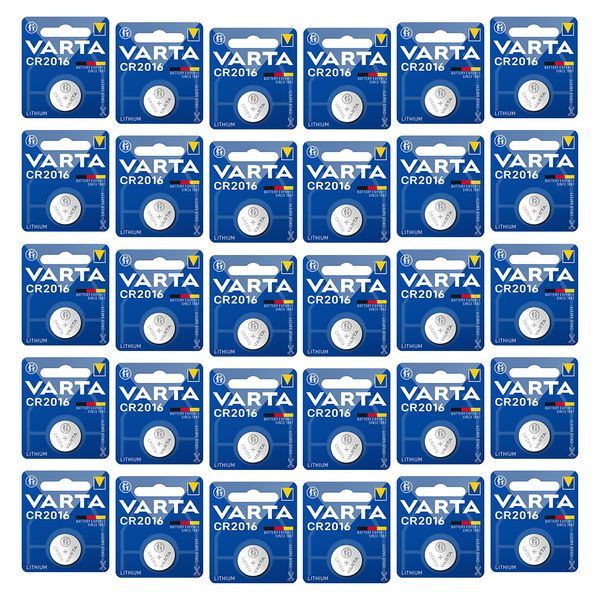 باتری سکه ای وارتا مدل CR 2016 مجموعه 30 عددی