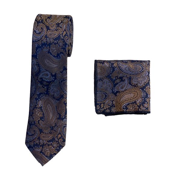 ست کراوات و دستمال جیب مردانه مدل MKRM920