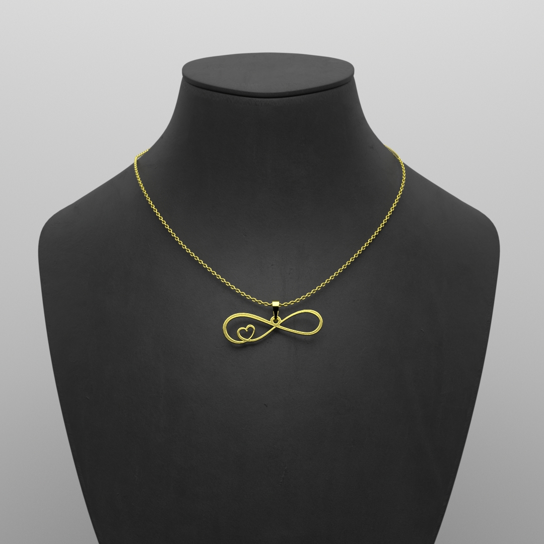 گردنبند طلا 18 عیار زنانه مدوپد مدل  طرح قلب کد E1251