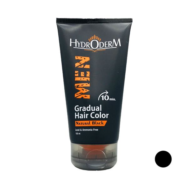کرم رنگ مو تدریجی هیدرودرم مدل Gradual حجم 150 میلی لیتر رنگ مشکی