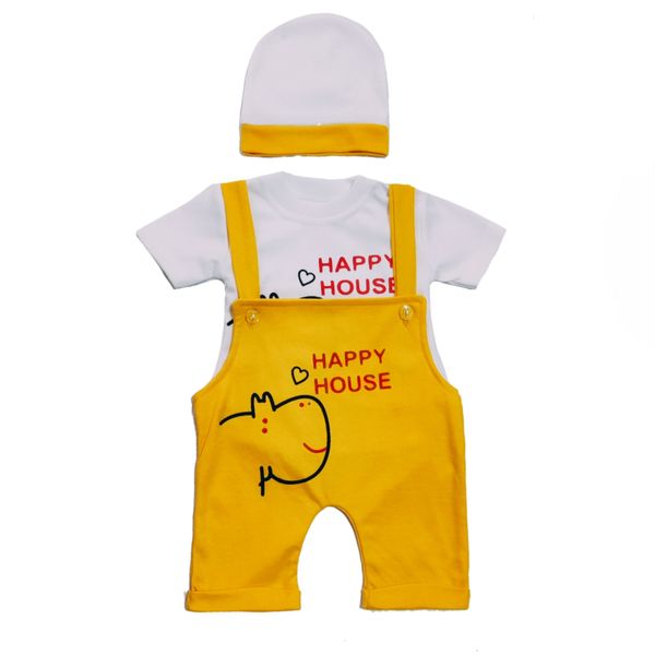 ست 3 تکه لباس نوزادی سرینیکو مدل Happy کد B02