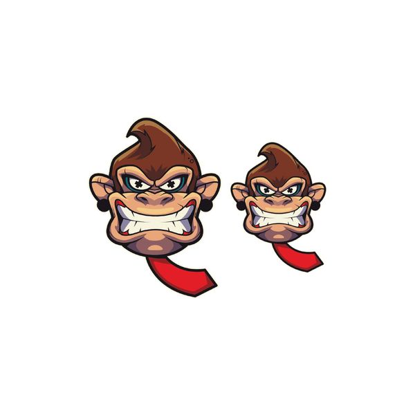 استیکر لپ تاپ طرح میمون ها مجموعه 2 عددی 