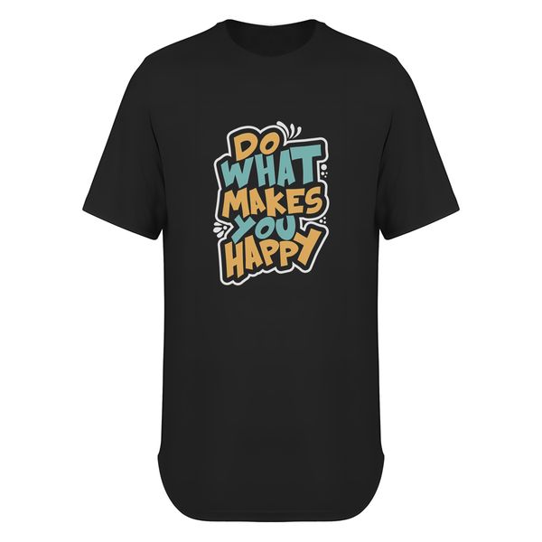 تی شرت لانگ مردانه مدل نوشته Do what makes you happy کد T006