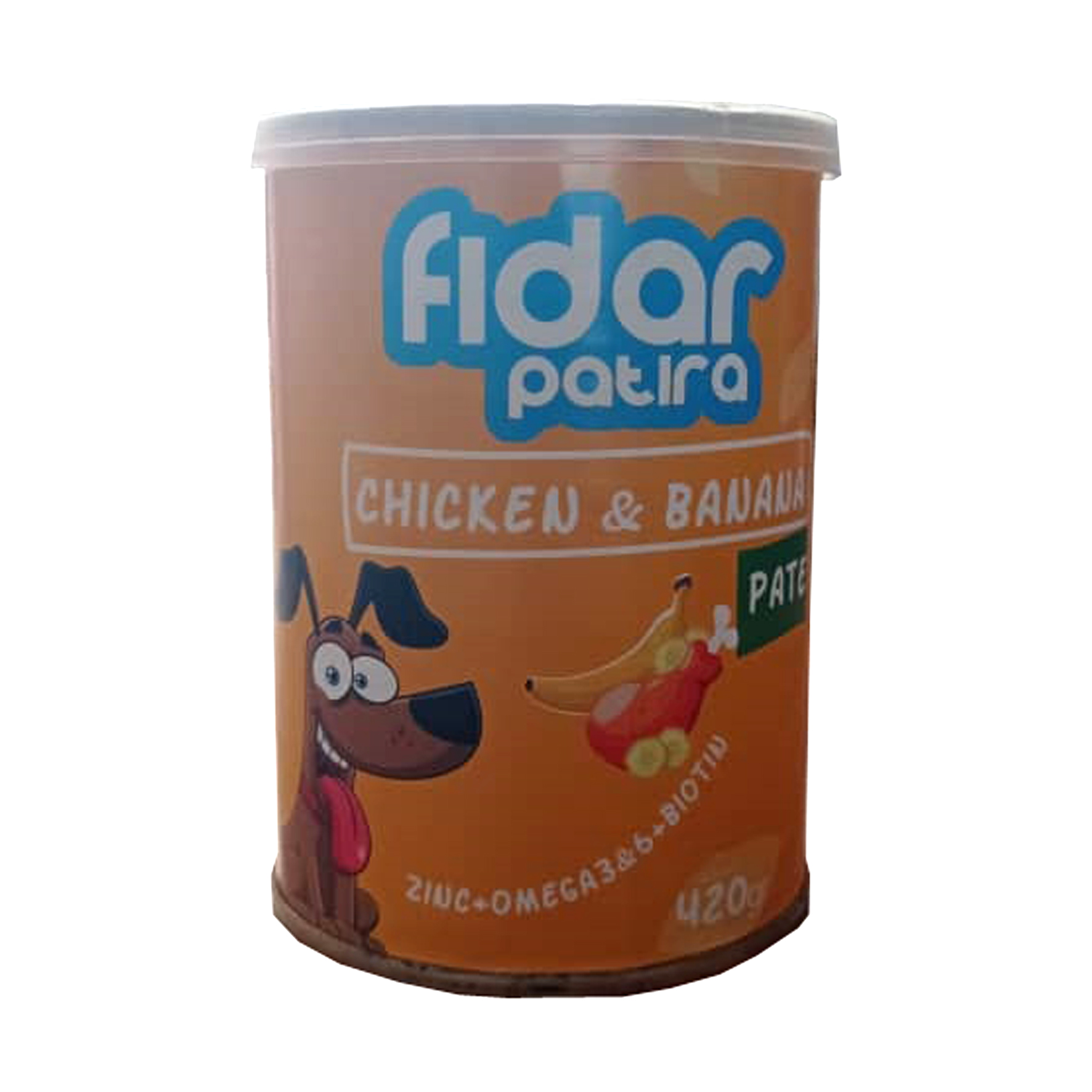 کنسرو غذای گربه فیدار پاتیرا مدل مرغ وموز وزن 420گرم