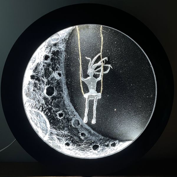 تابلو نوری مدل  هلال ماه رویایی